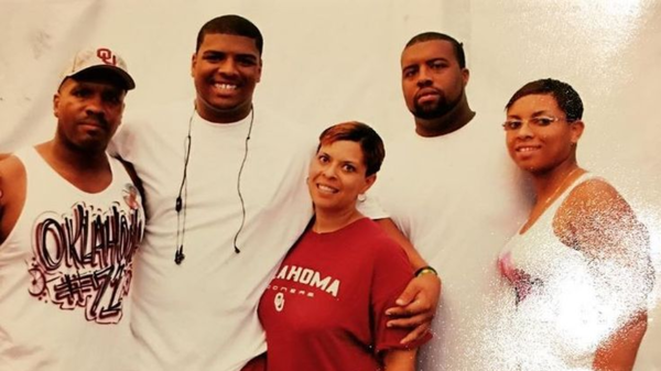 Trent Williams and his parents