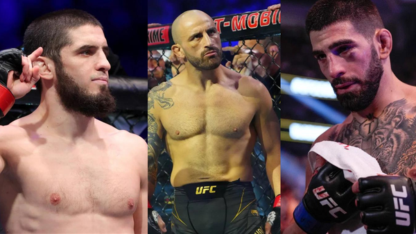 Islam Makhachev, Alexander Volkanovski, Ilia Topuria