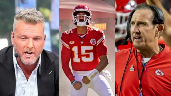 Pat McAfee, Patrick Mahomes, and Steve Spagnuolo