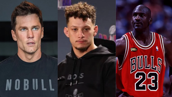 Tom Brady, Patrick Mahomes, and Michael Jordan