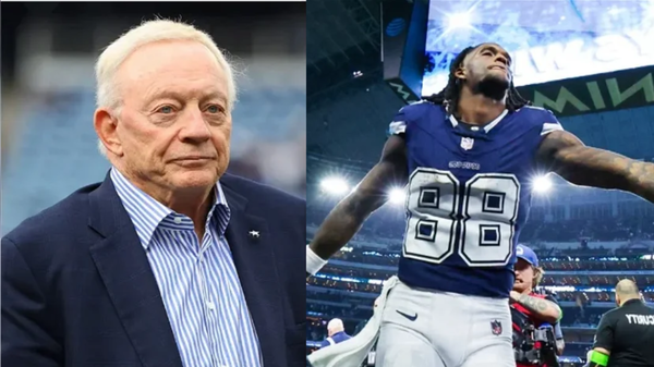 Jerry Jones and CeeDee Lamb