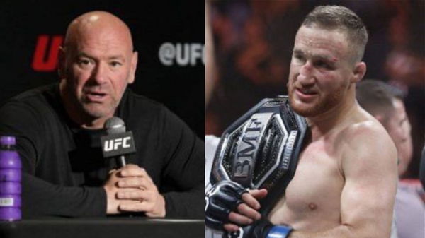 Justin Gaethje and Dana  White