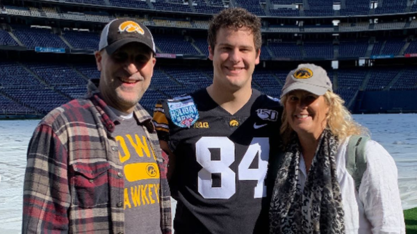 Sam LaPorta with parents