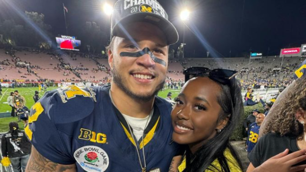 Blake Corum with girlfriend Makiah Shipp