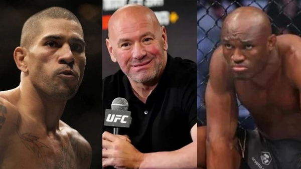 Alex Pereira, Dana White and Kamaru Usman