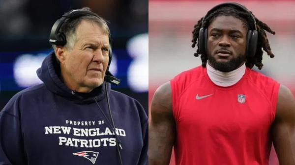 Bill Belichick and Brandon Aiyuk