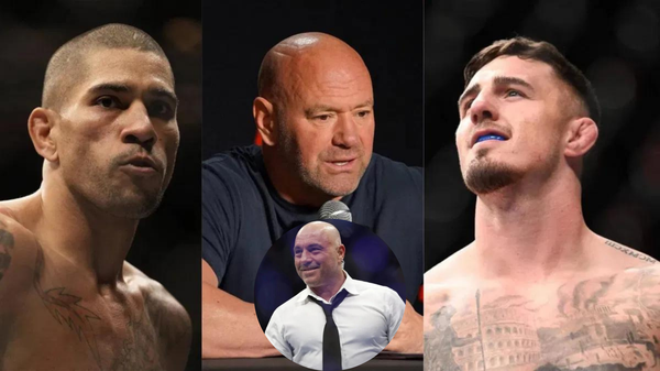 Alex Pereira, Dana White, Tom Aspinall, Joe Rogan