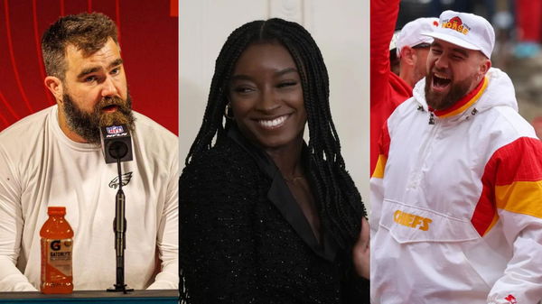 Jason Kelce, Simone Biles, and Travis Kelce