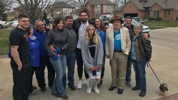 Tyler Conklin with family and friends