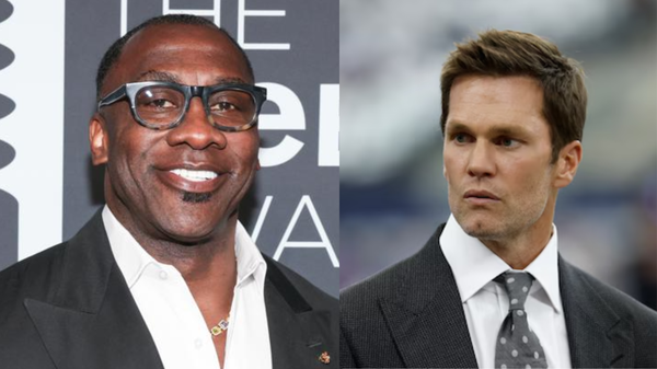 Shannon Sharpe and Tom Brady