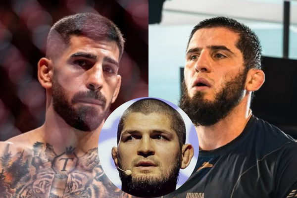 Ilia Topuria, Islam Makhachev, Khabib Nurmagomedov