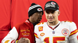 Patrick Mahomes with father Patrick Mahomes Sr.