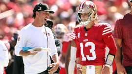 Brock Purdy and Kyle Shanahan