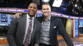 Tom Brady and Michael Strahan
