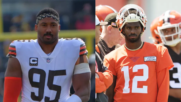 Myles Garrett and Shedeur Sanders
