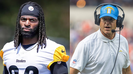 Jim Harbaugh and Najee Harris