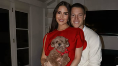 Christian McCaffrey and Olivia Culpo