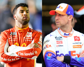 Bubba Wallace and Denny Hamlin