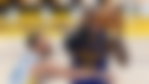 Stephen Curry guarding LeBron James