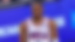 Tyrese Maxey contemplating on the floor