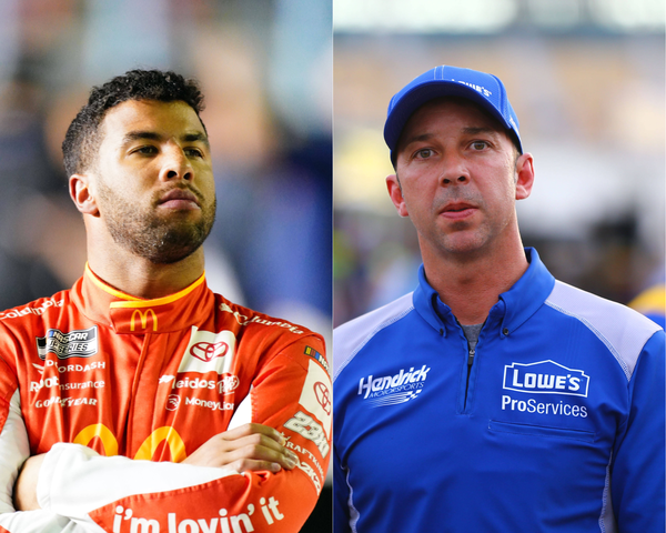 Bubba Wallace and Hendrick Motorsports Vice President Chad Knaus