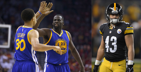 Stephen Curry, Draymond Green, Troy Polamalu