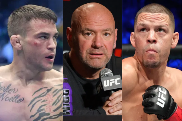 Dustin Poirier, Dana White, Nate Diaz