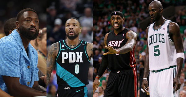 Dwyane Wade, Damian Lillard, LeBron James, Kevin Garnett