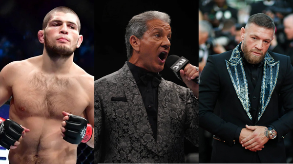 Khabib Nurmagomedov, Bruce Buffer, Conor McGregor