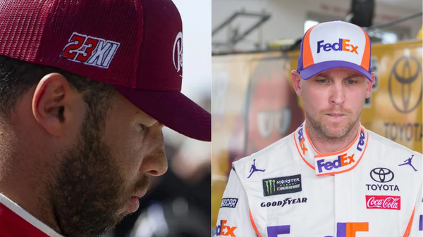 Bubba Wallace and Denny Hamlin