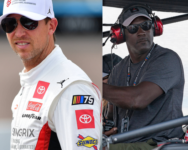 Michael Jordan and Denny Hamlin