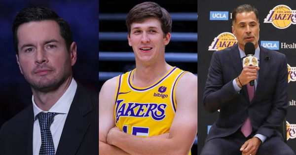 JJ Redick, Austin Reaves, Rob Pelinka