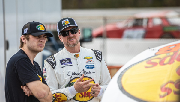 Dale Earnhardt Jr. and Carson Kvapil