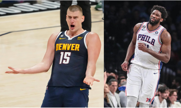 Nikola Jokic (L) and Joel Embiid (R) Collage