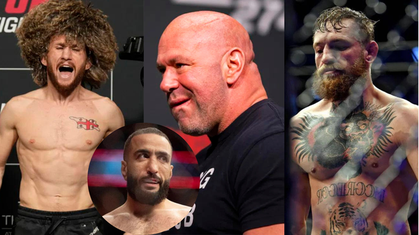 Merab Dvalishvili, Dana White, Belal Muhammad,Conor McGregor