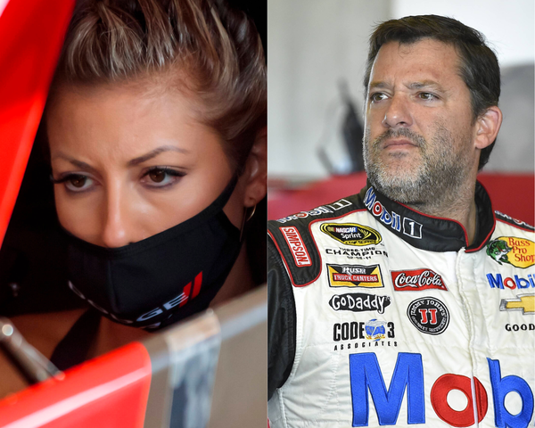 Tony Stewart and Leah Pruett