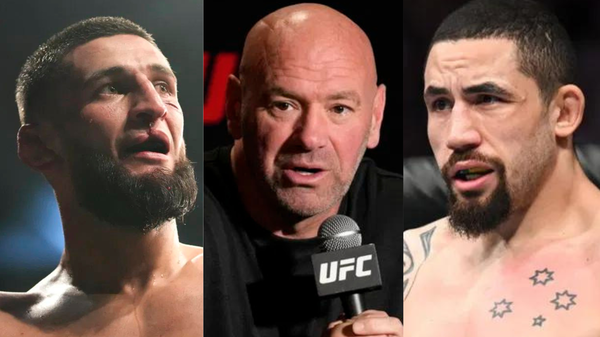 Khamzat Chimaev, Dana White, Robert Whittaker