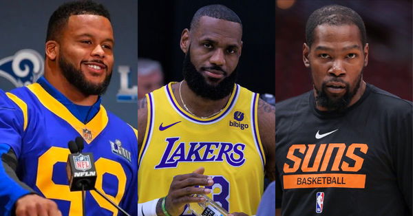 Aaron Donald, LeBron James, Kevin Durant