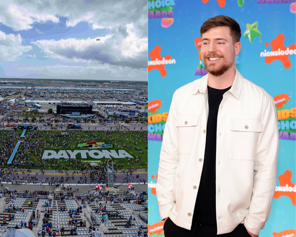 YouTube star MrBeast surprises fans at the Daytona 500 track