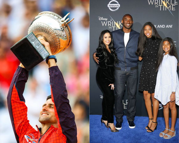 Novak Djokovic and Kobe Bryant family