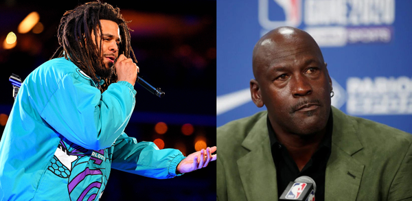 J Cole (R) and Michael Jordan (R) Collage