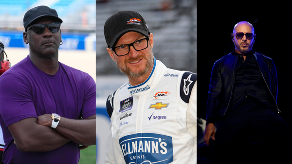 Michael Jordan, Dale Earnhardt Jr and Pitbull