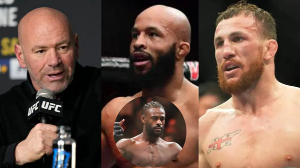 Dana White, Demetrious Johnson, Aljamain Sterling, Merab Dvalishvili