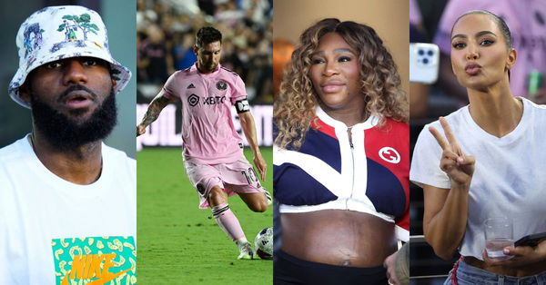 LeBron James, Lionel Messi, Serena Williams, and Kim Kardashian