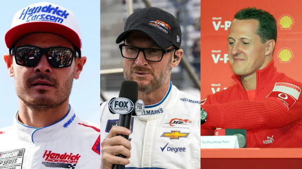 Kyle Larson, Dale Earnhardt Jr., Michael Schumacher