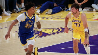 Lakers Luka Doncic vs Warriors Yaxel Lendeborg