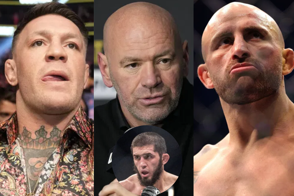 Conor McGregor, Dana White, Alexander Volkanovski, Islam Makhachev