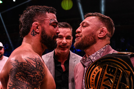Mike Perry faces off with Conor McGregor