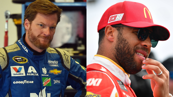 Dale Earnhardt Jr and Bubba Wallace