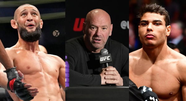 Khamzat Chimaev and Dana White and Paulo Costa